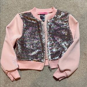 Sequin Pink Kids Jacket